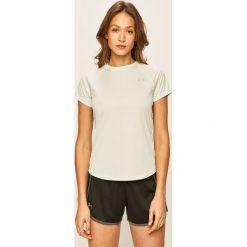 Under Armour - T-shirt. Niebieskie topy damskie Under Armour, s, bez wzorów, z poliesteru, z krótkim rękawem. W wyprzedaży za 79,90 zł.