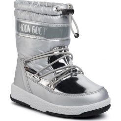 Śniegowce MOON BOOT - W.E. Jr Girl Soft Wp 34051700003 Silver. Szare kozaki damskie Moon Boot, ze skóry ekologicznej, bez zapięcia. W wyprzedaży za 259,00 zł.