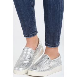 Tenisówki damskie: Srebrne Slip On Diving Club