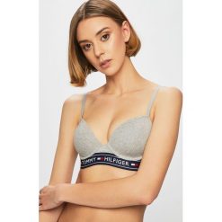 Tommy Hilfiger - Biustonosz. Szare biustonosze TOMMY HILFIGER, z haftami, z elastanu. Za 199,90 zł.