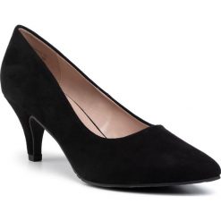 Półbuty CLARA BARSON - LS5046-01D Black. Czarne czółenka damskie Clara Barson, bez wzorów, ze skóry ekologicznej, bez obcasa, na obcasie. Za 79,99 zł.