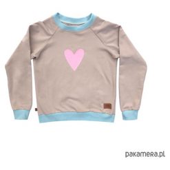 Bluzy dziewczęce: Bluza raglan krem heart