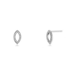 Wspaniałe Złote Kolczyki - złoto 585, Diament 0,05ct. Żółte kolczyki damskie W.KRUK, z diamentem, złote, na sztyftcie. Za 779,00 zł.