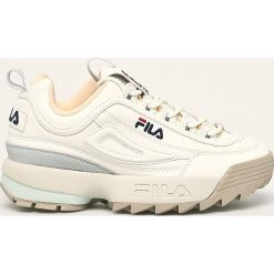 Fila - Buty Disruptor CB Low. Białe buty sportowe damskie Fila, bez wzorów, ze skóry, sportowe. W wyprzedaży za 349,90 zł.