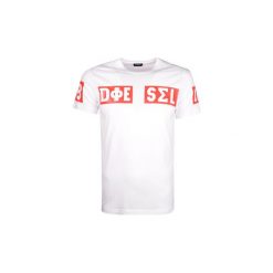 T-shirty z krótkim rękawem Diesel 00SCQ0 0091B / T-Diego-So. Białe t-shirty męskie Diesel, s, bez wzorów, bez kołnierzyka, krótkie. Za 149,00 zł.