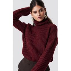 Trendyol Sweter z golfem Vizon - Red. Czerwone golfy damskie Trendyol, z dzianiny. Za 100,95 zł.
