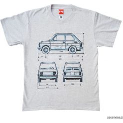 Koszulka FIAT 126 MALUCH GRAY tshirt. Szare koszulki męskie Pakamera, m, bez wzorów, bez kołnierzyka. Za 77,00 zł.