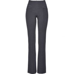 Spodnie z wysokim stanem: Spodnie z dżerseju BOOTCUT bonprix antracytowy melanż