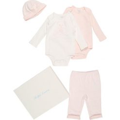 Polo Ralph Lauren PANT APPAREL ACCESSORIESGIFT BOX BABY SET Czapka delicate pink/white. Czerwone bielizna dziewczęca marki Polo Ralph Lauren, z bawełny. W wyprzedaży za 367,20 zł.