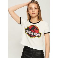 T-shirty damskie: T-shirt Jurassic Park - Kremowy