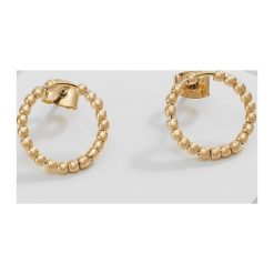 Kolczyki damskie: Whistles SEED BEAD CIRCLE STUD Kolczyki goldcoloured