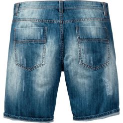 Bermudy dżinsowe bonprix niebieski "medium bleached used". Niebieskie jeansy męskie bonprix, m, bez wzorów, z jeansu. Za 79,99 zł.