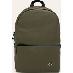 Calvin Klein - Plecak. Zielone plecaki męskie Calvin Klein, w paski, ze skóry ekologicznej. W wyprzedaży za 429,90 zł.