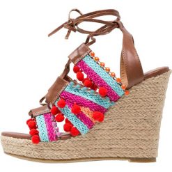 Sandały damskie: Glamorous Sandały na obcasie brown/multicolor