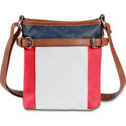 Torebka na ramię bonprix truskawkowo-brązowo-biało-ciemnoniebieski. Czerwone buty sportowe damskie marki bonprix, eleganckie, na ramię. Za 79,99 zł.