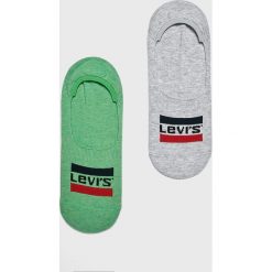 Levi's - Stopki (2 pack). Zielone skarpetki męskie marki Levi's®, bez wzorów, z elastanu. Za 39,90 zł.