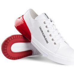 Sneakersy Calvin Klein Jeans. Białe sneakersy męskie . Za 449,00 zł.