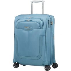 Walizka "Spinner" w kolorze niebieskim - 40 x 55 x 20 cm. Niebieskie walizki Samsonite, bez wzorów, z poliesteru. W wyprzedaży za 343,95 zł.