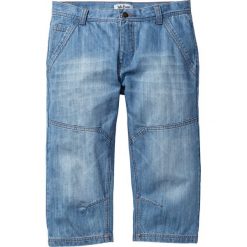 Dżinsy 3/4 Regular Fit Tapered bonprix niebieski "used". Niebieskie jeansy męskie bonprix, m, bez wzorów. Za 99,99 zł.