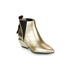 Botki United nude JACKY TEK BOOTIE MID. Żółte botki damskie United Nude, bez obcasa, bez zapięcia. Za 935,20 zł.