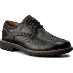 Półbuty męskie: Półbuty CLARKS - Montacute Wing 203510927 Black Leather