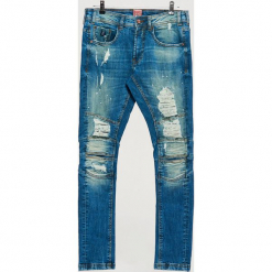 Jeansy SLIM - Niebieski. Czarne jeansy męskie slim marki Cropp, duże. Za 139,99 zł.