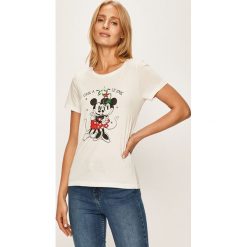 Only - T-shirt. Szare bluzki damskie ONLY, s, z nadrukiem, z bawełny, z okrągłym kołnierzem. Za 89,90 zł.