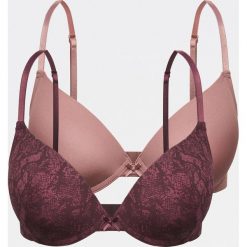 Biustonosz push up 2 pack - Bordowy. Czerwone biustonosze Reserved, bez wzorów. W wyprzedaży za 39,99 zł.