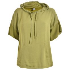 Deha Ladies T-Shirt Z Kapturem Słodki d73440 Złoty Olive (Rozmiar S). Żółte koszulki damskie Deha, s, bez wzorów, z kapturem. W wyprzedaży za 200,00 zł.