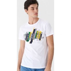 T-shirt z napisem Casual - Biały. Białe t-shirty męskie marki House, s, z napisami. Za 29,99 zł.