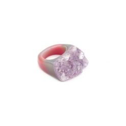 InspiRING Druza Agatu Wrzosowa rozmiar 17. Fioletowe pierścionki damskie Brazi druse jewelry, z agatem. Za 270,00 zł.