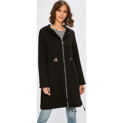Answear - Parka. Czarne kurtki damskie marki ANSWEAR, s, bez wzorów, z wiskozy, z kapturem. W wyprzedaży za 189,90 zł.