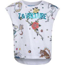 Zadig & Voltaire KURZARM Tshirt z nadrukiem weiß. Białe t-shirty damskie marki Zadig & Voltaire, z nadrukiem, z bawełny. Za 199,00 zł.