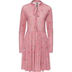 Sukienki: Sukienka shirtowa w kwiaty bonprix dymny różowy w kwiaty