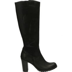 Kozaki - 1706 N NE J17. Czarne buty zimowe damskie marki Venezia, z materiału, na obcasie. Za 299,00 zł.