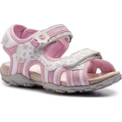 Sandały GEOX - J S.Roxanne C J92D9C 01504 C0406 M White/Pink. Różowe sandały dziewczęce Geox, ze skóry ekologicznej, bez zapięcia. W wyprzedaży za 169,00 zł.