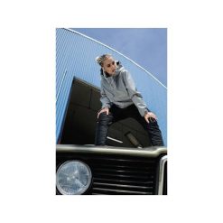 Softshell grey hoodie. Szare bluzy damskie Rest_factory, s, z aplikacjami, z poliesteru, bez rękawów, bez kaptura. Za 289,00 zł.