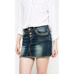 Superdry - Spódnica. Niebieskie spódniczki damskie marki Superdry, na co dzień, xs, bez wzorów, z elastanu, mini, proste. W wyprzedaży za 89,90 zł.