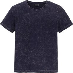 T-shirt z efektem wytarcia bonprix niebieski "moon". Niebieskie koszulki męskie bonprix, s, bez wzorów, z okrągłym kołnierzem, bez rękawów. Za 49,99 zł.