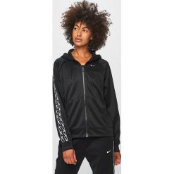 Nike Sportswear - Bluza. Czarne bluzy damskie Nike Sportswear, s, z aplikacjami, z bawełny, bez rękawów, z kapturem. W wyprzedaży za 179,90 zł.