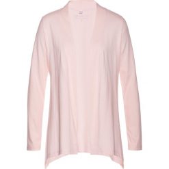 Shirt bez zapięcia bonprix pastelowy jasnoróżowy. Różowe żakiety damskie bonprix, bez wzorów. Za 54,99 zł.