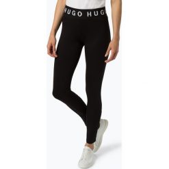 HUGO - Sportowe legginsy damskie – Nafty, czarny. Czarne legginsy sportowe damskie HUGO, s, z napisami. Za 359,95 zł.