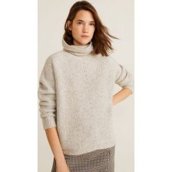 Mango - Sweter. Szare golfy damskie marki Mango, s, z poliesteru, z krótkim rękawem. Za 139,90 zł.
