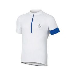 Odlo Koszulka rowerowa Tech. Stand-up Collar s/s 1/2 Zip Gavia biała r. L (410892L). Białe odzież rowerowa męska marki Odlo, l. Za 110,41 zł.