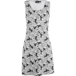 Sukienka shirtowa bonprix czarny z nadrukiem. Czarne sukienki damskie bonprix, z nadrukiem, bez kołnierzyka, bez rękawów. Za 44,99 zł.