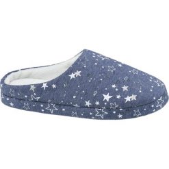 Kapcie damskie Casa mia niebieskie. Niebieskie kapcie damskie marki Casa mia, z materiału. Za 29,90 zł.