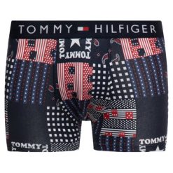 Bokserki TOMMY HILFIGER UM0UM01490. Niebieskie bokserki męskie TOMMY HILFIGER, bez wzorów. W wyprzedaży za 109,00 zł.