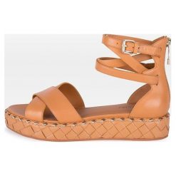 What For Sandały Damskie 37 Brązowy. Pomarańczowe sandały damskie What For, bez wzorów, bez obcasa, na platformie, bez zapięcia. Za 399,00 zł.
