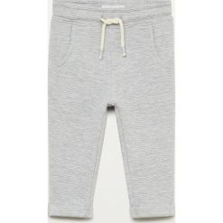 Mango Kids - Spodnie dziecięce Worker 80-104 cm. Szare spodnie chłopięce Mango Kids, bez wzorów, z bawełny. Za 59,99 zł.
