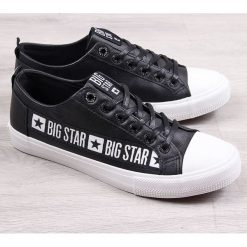 Trampki męskie niskie czarne Big Star EE174069 - czarny. Czarne trampki męskie BIG STAR, bez wzorów, retro, bez zapięcia. Za 89,99 zł.